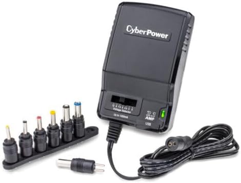 Photo 1 of CyberPower CPUAC1U1300 1300mA 100 to 120V ac Black Universal Power Adapter