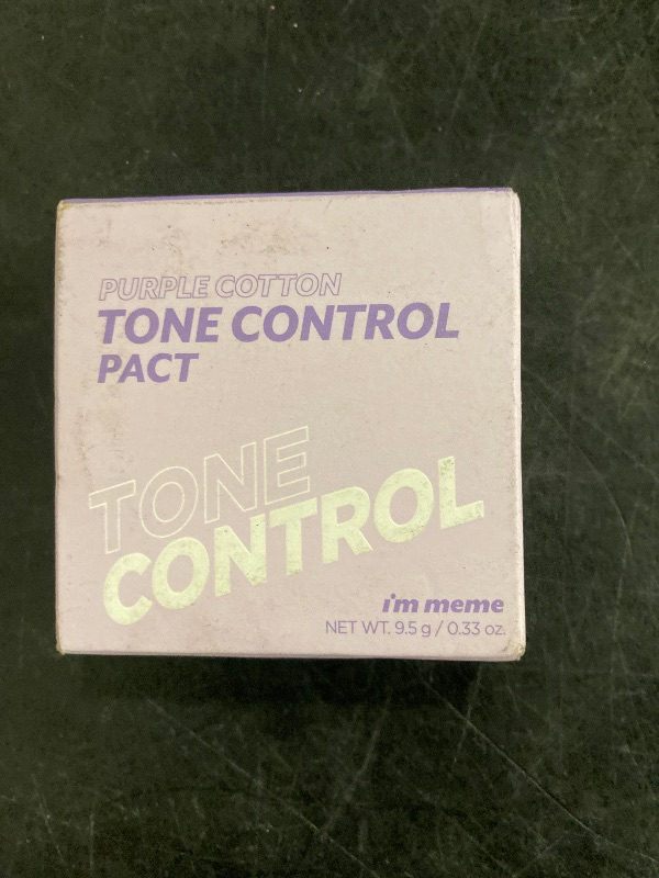 Photo 1 of I'M MEME Compact - Purple Cotton Tone Control Pact | Korean Pressed Setting Powder With Berry Complex, Mineral, Translucent, for Blurring Effect, Makeup Compact, Easter Basket Stuffers, 0.35 Oz
