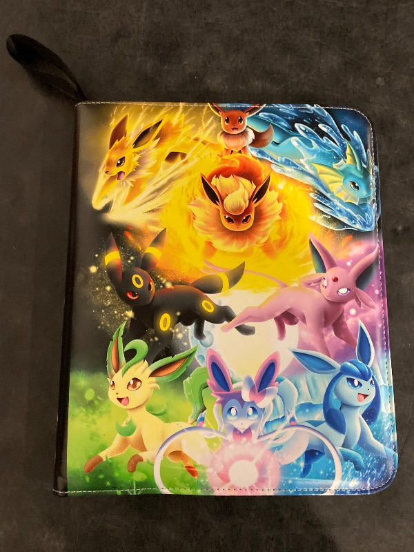 Photo 1 of 9 Pocket Card Binder, 900 Double Sided Pockets, PU Collection Binder for MTG, TCG, Sports Cards, Black (Black)
