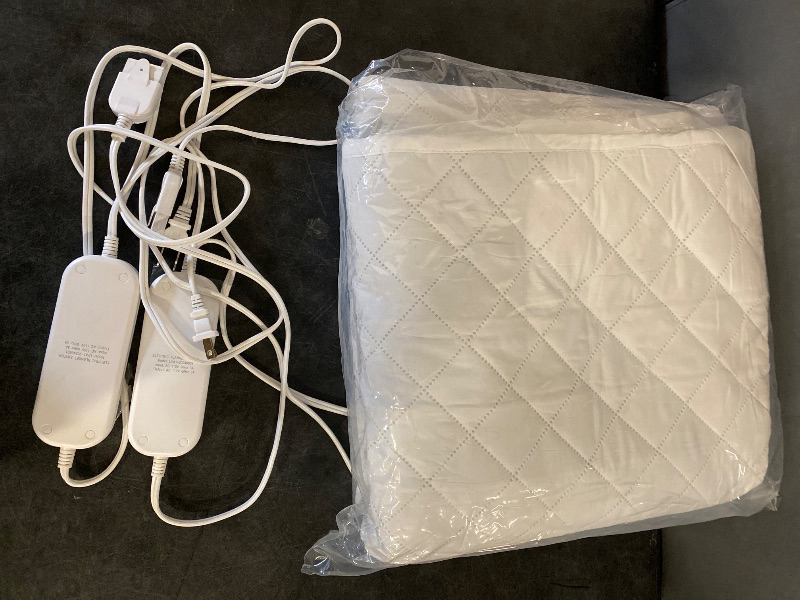 Photo 1 of Heated Mattress Pad Queen 80"×60", Fits Mattresses up to 25.6" Deep, 10 Heat Settings, Dual Controllers, Fast Heating, Memory & Preheat Functions, 12-Hour Auto-Off