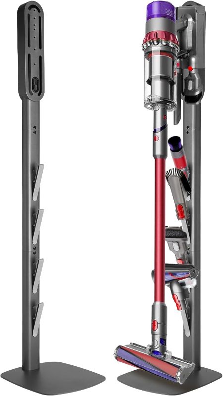 Photo 1 of Haturi Vacuum Stand for Dyson Gen5 V15 V12 Detect V11 V10 V8 V7 V6, Vacuum Holder and Metal Storage Bracket Standing dock with Hidden Cord Design for Dyson Handheld Cordless Vacuum Cleaners