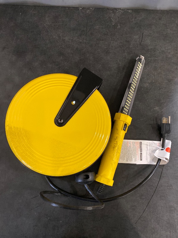Photo 1 of Bayco SL-864 60 LED Work Light on Metal Reel with 50 Foot Cord, Yellow