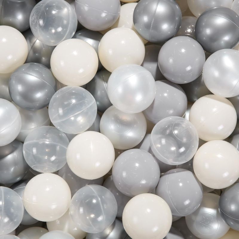 Photo 1 of  Ball Pit Balls for Toddlers - 100Pcs Crush Proof Plastic Toy Balls for Toddler Ball Pit, Ball Pit Play Tent, Baby Pool Water Toys, Kiddie Pool, Party Decoration, Photo Props