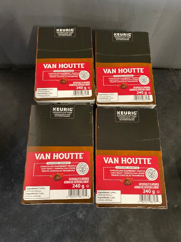 Photo 1 of Van Houtte, Raspberry Chocolate Truffle, Single-Serve Keurig K-Cup Pods, Light Roast Coffee, 96 Count (4 Boxes 24 Pods)