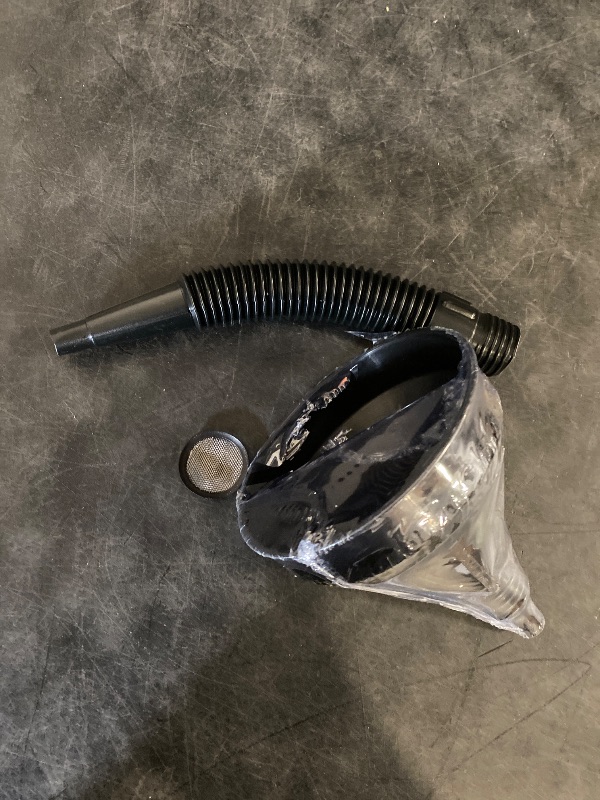 Photo 1 of Flex Funnel - Wide Mouth Flexible Funnel with Handle, Automotive Funnels for Engine Oil, Liquid, Diesel, Kerosene,Gasoline (1pcs 5.2" Black)
