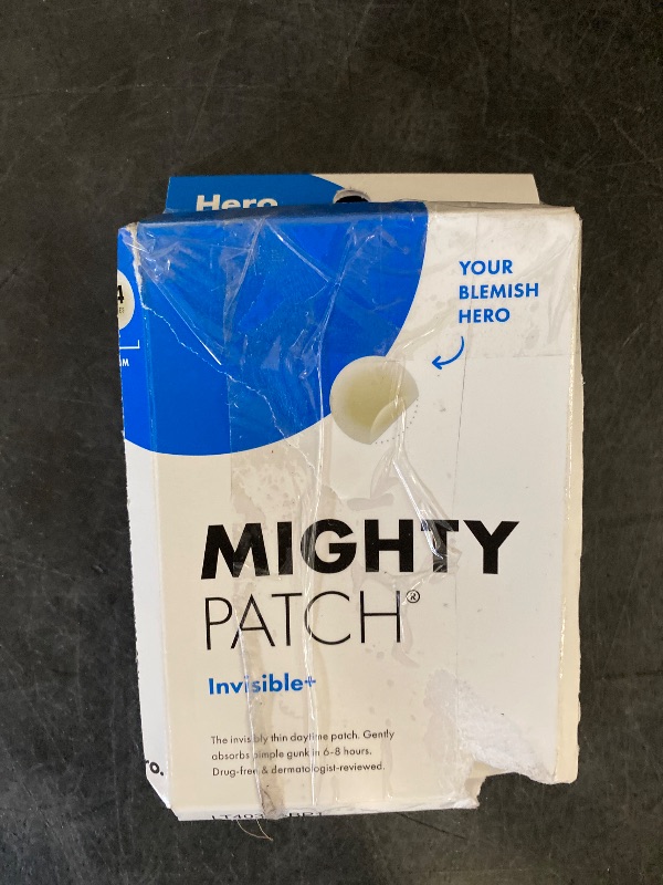 Photo 1 of Mighty Patch by Hero Cosmetics Invisible+ Acne Treatment Pimple Patches with Hydrocolloid, 24 Count