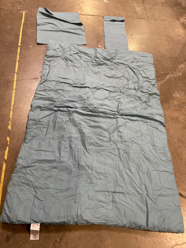Photo 1 of Bedsure Twin Size Comforter Set, Reversible Blue Soft Prewashed Bedding for All Seasons, 2 Pieces Warm Down Alternative Bed Set, 1 Lightweight Comforter and 2 Pillowcases