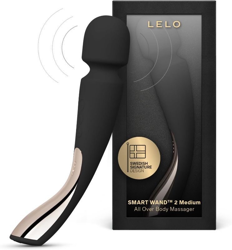 Photo 1 of LELO Smart Wand 2 Medium Personal Wand Massager Tension Releasing Muscle and Body Massager, Waterproof Rechargeable Wand Vibrator, Personal Vibrator Wand for Her, Black
