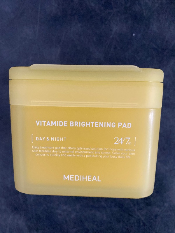 Photo 1 of MEDIHEAL Vitamide Brightening Pad - Vegan Face Hypoallergenic Pads with Niacinamide, Sea Buckthorn - Radiance Boosting Pads for Clear, Illuminating Skin 100 Pads