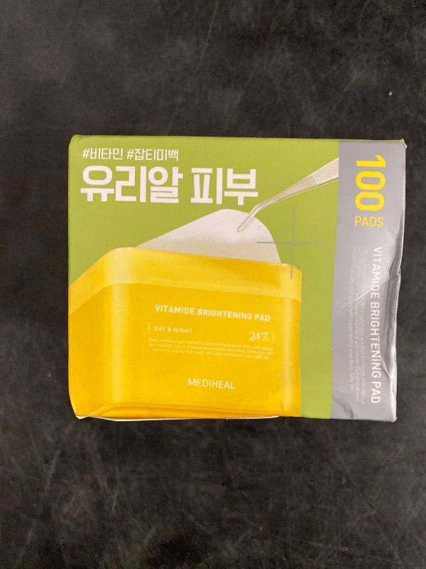 Photo 1 of MEDIHEAL Vitamide Brightening Pad - Vegan Face Hypoallergenic Pads with Niacinamide, Sea Buckthorn - Radiance Boosting Pads for Clear, Illuminating Skin 100 Pads