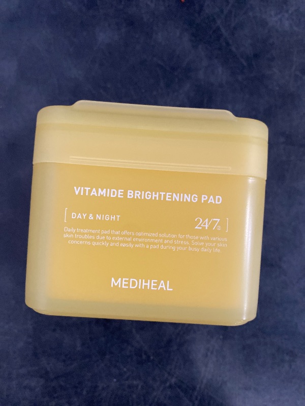 Photo 1 of MEDIHEAL Vitamide Brightening Pad - Vegan Face Hypoallergenic Pads with Niacinamide, Sea Buckthorn - Radiance Boosting Pads for Clear, Illuminating Skin 100 Pads
