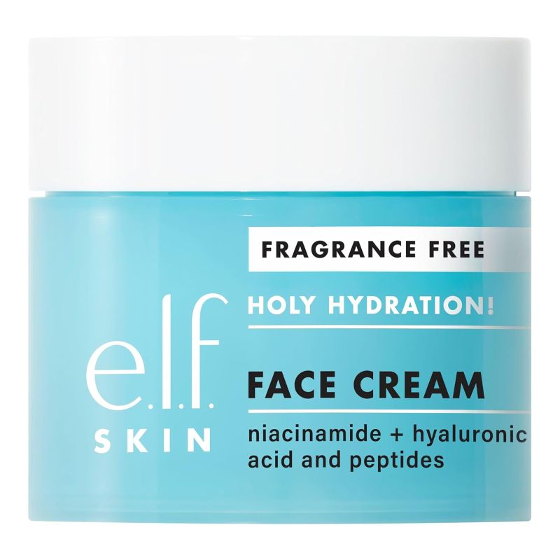 Photo 1 of e.l.f. SKIN Holy Hydration! Face Cream, Fragrance Free, Smooth, Non-Greasy, Lightweight, Nourishing, Moisturises, Softens, Absorbs Quickly, Suitable For All Skin Types