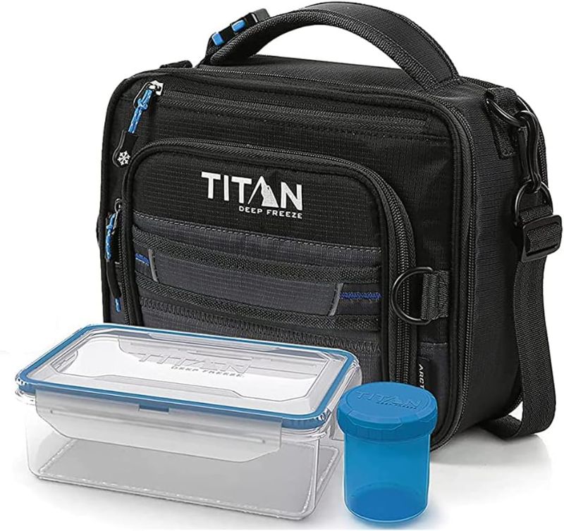 Photo 1 of Arctic Zone 1356897 Artic Zone Titan Deep Freeze Lunch Bag Black, Plastic, 1 Kilogram