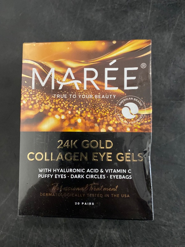 Photo 1 of MAREE 24k Gold Under Eye Gels for Puffy Eyes and Dark Circles - Collagen & Hyaluronic Acid Skincare Gel Pads, Puffiness Treatment - Undereye Mask Patches