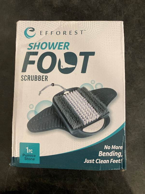 Photo 1 of Efforest Shower Foot Scrubber Mat with Pumice Stone - Cleans, Smooths & Removes Dead Skin on Foot Without Bending, Foot Callus Remover with Non-Slip Suction Cups, Foot Scraper for Shower & Bathtub