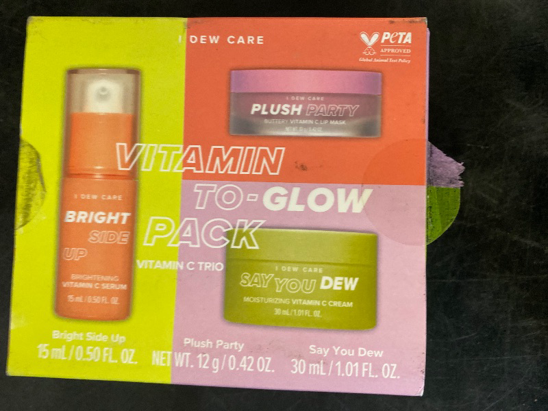 Photo 1 of I DEW CARE Skin Care Set - Vitamin To Glow Pack | Niacinamide, Glass Skin Smoother, Vegan, Cruelty Free, Travel Size, Moisturizing Balm, For Dry Lips, Nourish and Hydrate, Illuminating, Mother's Day
