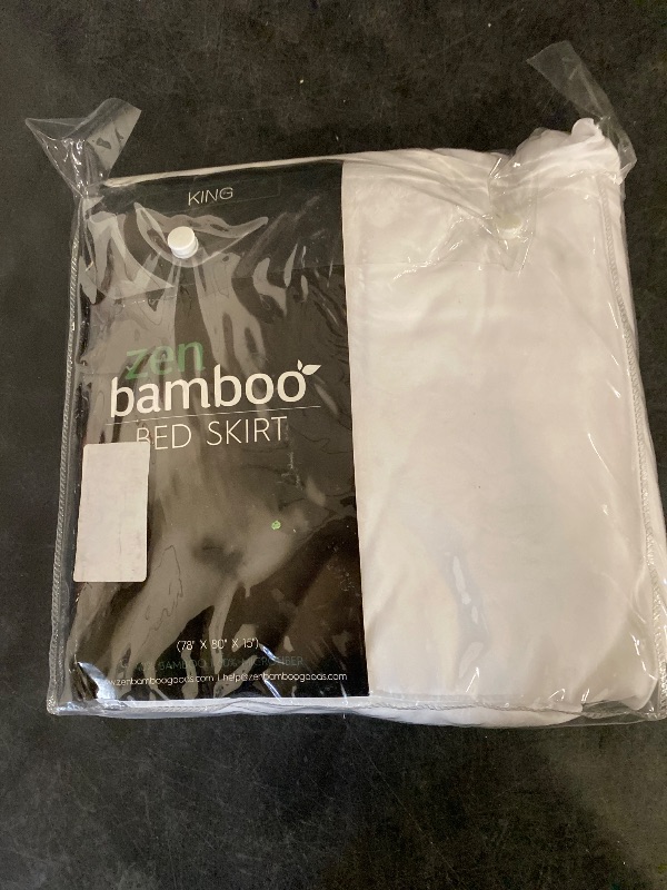 Photo 1 of King Bed Skirt - Luxury Hotel Quality 15-Inch Drop - Tailored, Wrinkle & Fade Resistant (King, White)