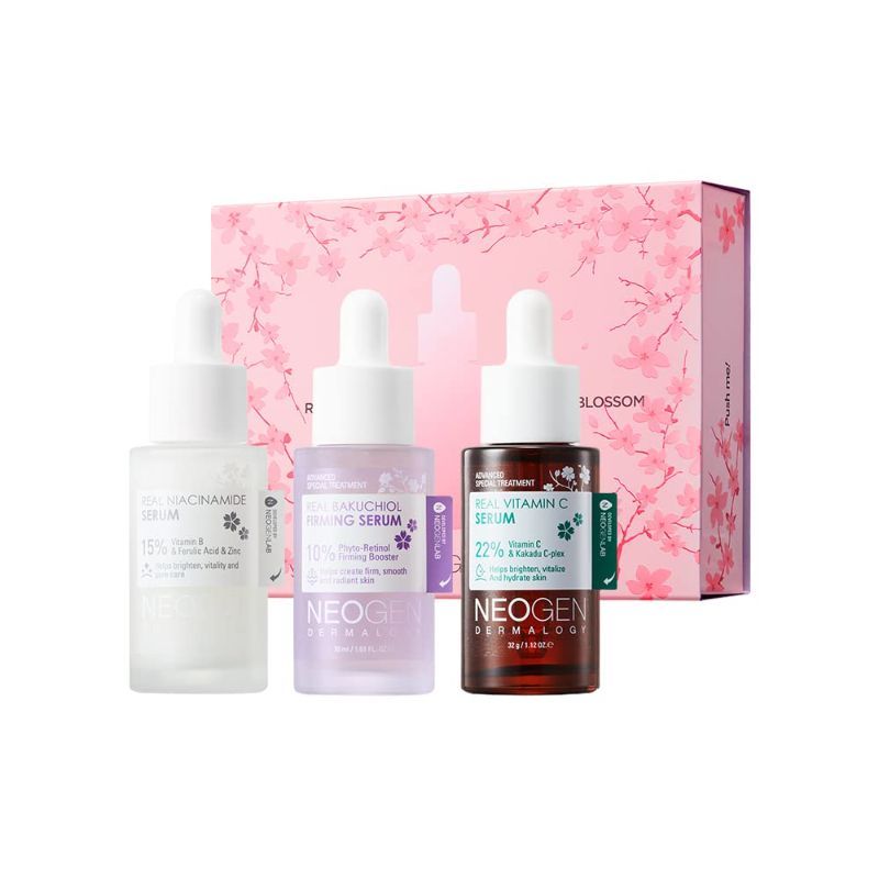 Photo 1 of Neogen Dermalogy Real Serum Collection - Niacinamide, Vitamin C, Retinol, Bakuchiol, Panthenol, Peptide to combat acne, pigmentation, wrinkles, dry skin, dullness - Korean Skin Care