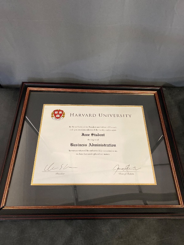 Photo 1 of EXCELLO GLOBAL PRODUCTS Photo Document Frame: 11" x 14" with Double Mat Graduation Diploma Certificate Holder Wall Frame (Black/Gold/Red)