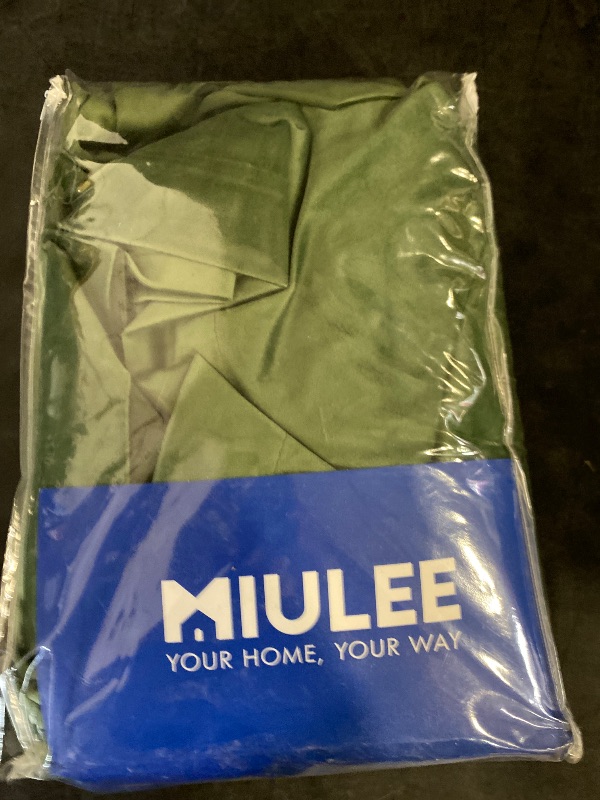 Photo 1 of MIULEE Velvet Curtains 96 inches 2 Panels - Luxury Blackout Curtains for Bedroom Living Room Thermal Insulated Super Soft Window Drapes Rod Pocket & Back Tab, Olive Green, W52 x L96 inches