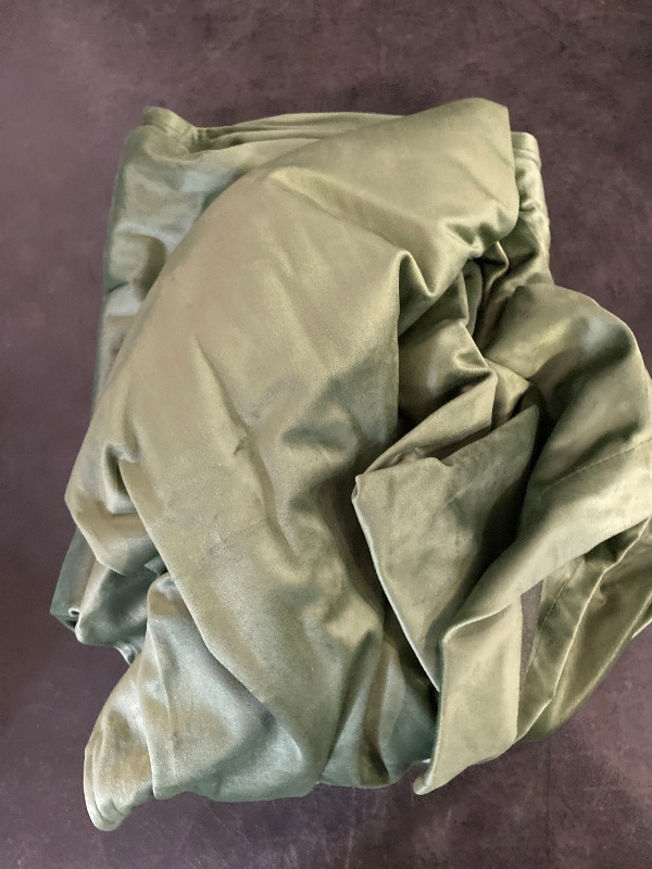 Photo 1 of MIULEE Velvet Curtains 96 inches 2 Panels - Luxury Blackout Curtains for Bedroom Living Room Thermal Insulated Super Soft Window Drapes Rod Pocket & Back Tab, Olive Green, W52 x L96 inches