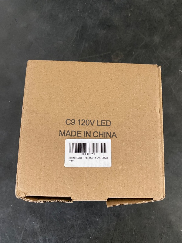 Photo 1 of C9 Led Replacement Christmas Light Bulbs, C9 Shatterproof Led Bulbs for Christmas Indoor Outdoor String Lights,E17 Intermediate Base, Commercial Grade Holiday Bulbs, Warm White, 25Pack