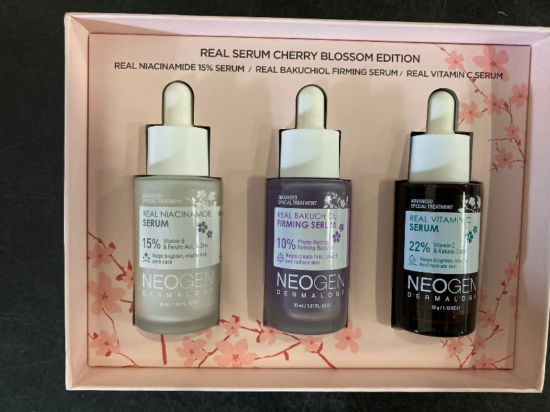 Photo 1 of Neogen Dermalogy Real Serum Collection - Niacinamide, Vitamin C, Retinol, Bakuchiol, Panthenol, Peptide to combat acne, pigmentation, wrinkles, dry skin, dullness - Korean Skin Care