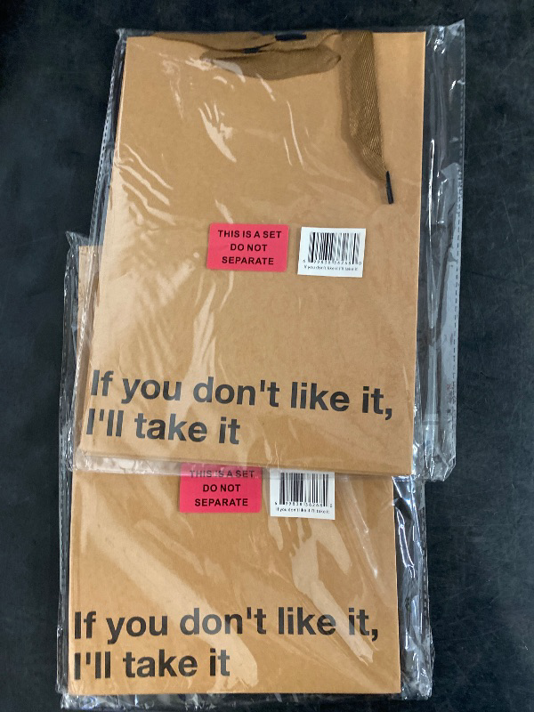 Photo 1 of If You Don't Like It I'll Take It Funny Gift Bags - 2 Piece Set, Inappropriate Snarky Birthday Wrapping, Perfect for Friends, Coworkers, Office Parties, White Elephant, and Quirky Adult Humor