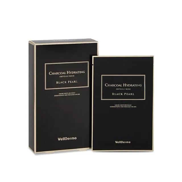Photo 1 of WellDerma - Black Pearl Charcoal Hydrating Ampoule Mask Set