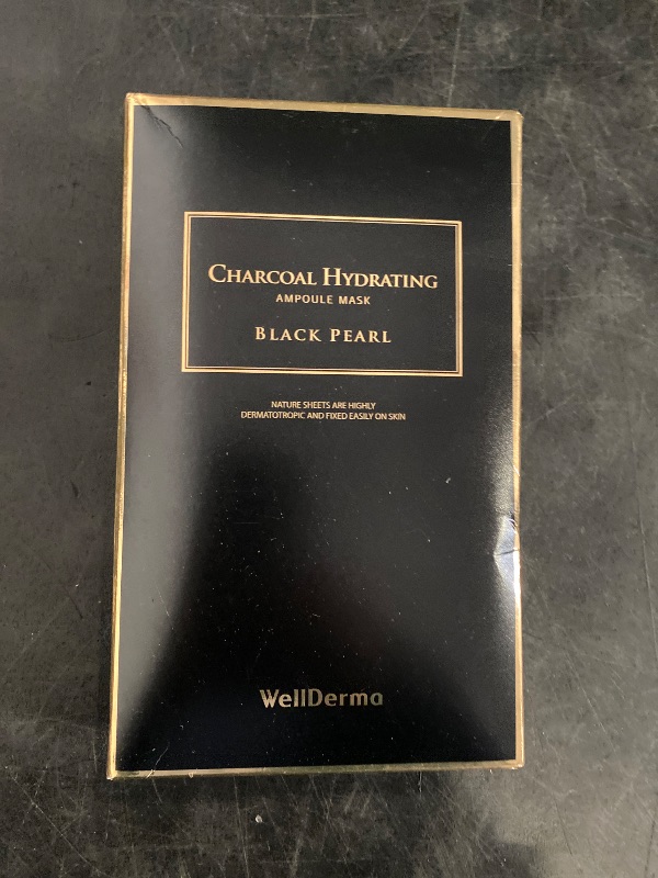 Photo 1 of WellDerma - Black Pearl Charcoal Hydrating Ampoule Mask Set