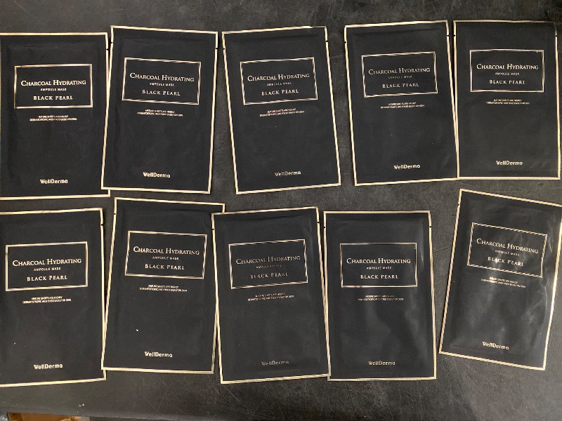 Photo 1 of WellDerma - Black Pearl Charcoal Hydrating Ampoule Mask Set