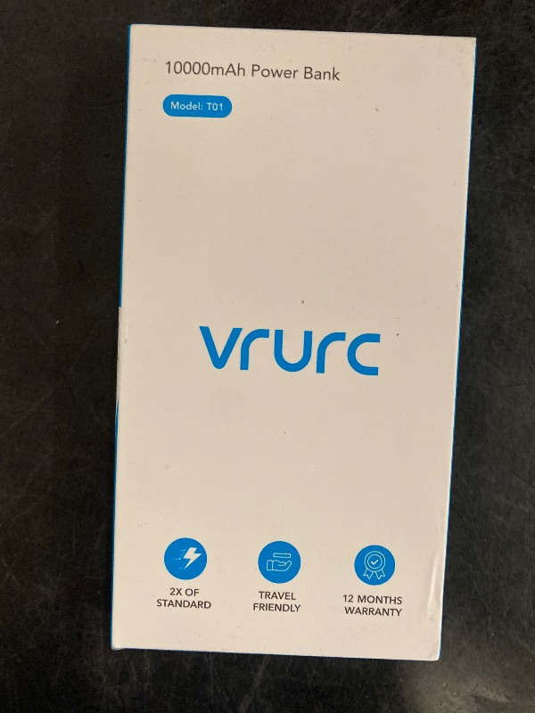 Photo 1 of VRURC Portable Charger Built-in Cables and AC Wall Plug, USB C Power Bank 10000mAh, Travel Essentials Phone Charger Compact Lightweight External Battery Pack for Smart Phones, Tablets etc-White