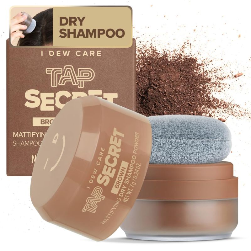 Photo 1 of I DEW CARE Biotin Clarifying Dry Shampoo - Tap Secret Brown | Strengthening & Volumizing, Powder Type, Refillable, Travel size, Non-aerosol, Brunette, Korean Ginseng, Mother's Day, 0.24 Oz