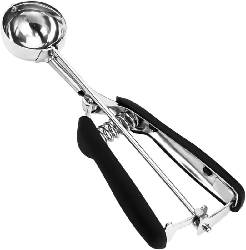 Photo 1 of Ice Cream Scoop, 18/8 Stainless Steel Cookie Scoop, Cookie Scoops for Baking, 2 Tbsp/ 30 ml/ 1 oz Cookie Dough Scoop, Ice Cream Scooper with Trigger Release, Cookie Scooper for Baking