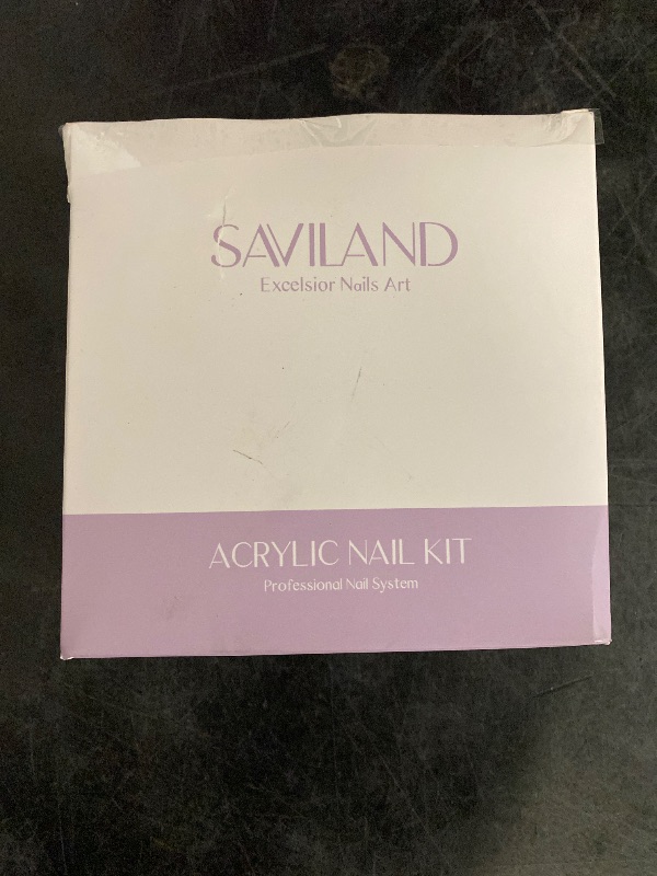 Photo 1 of SAVILAND Acrylic Nail Kit – 30g Clear Acrylic Powder & 60ml Acrylic Liquid Set with Nail Brush Nail Forms Tools Extension Nail Kit for Beginners with Everything for Home DIY Salon Nails Application