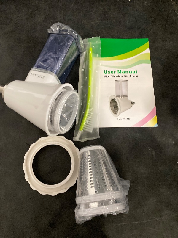 Photo 1 of Upgraded Version - Cheese Grater Slicer Shredder Attachments for KitchenAid Stand Mixers, Food Slicers Salad Maker Accessory Vegetable Chopper with 4 Blades Dishwasher Safe
