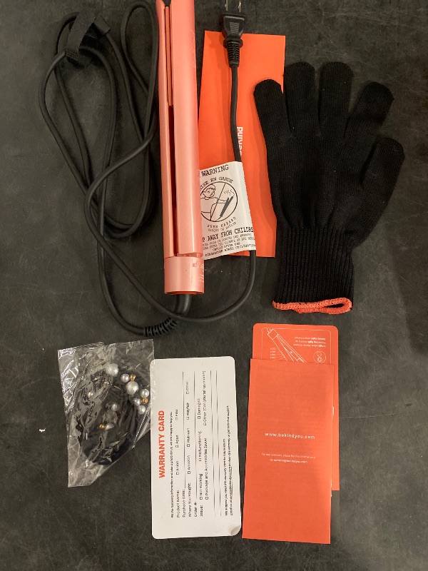 Photo 1 of Bekind Apex 2-in-1 Hair Straightener Flat Iron | 1“ 460°F Straightener and Curler for All Hairstyles | UltraSmooth Tech | 15s Fast Heating & Temp Memory | Gift Set for Girls Women (Apex Peach)