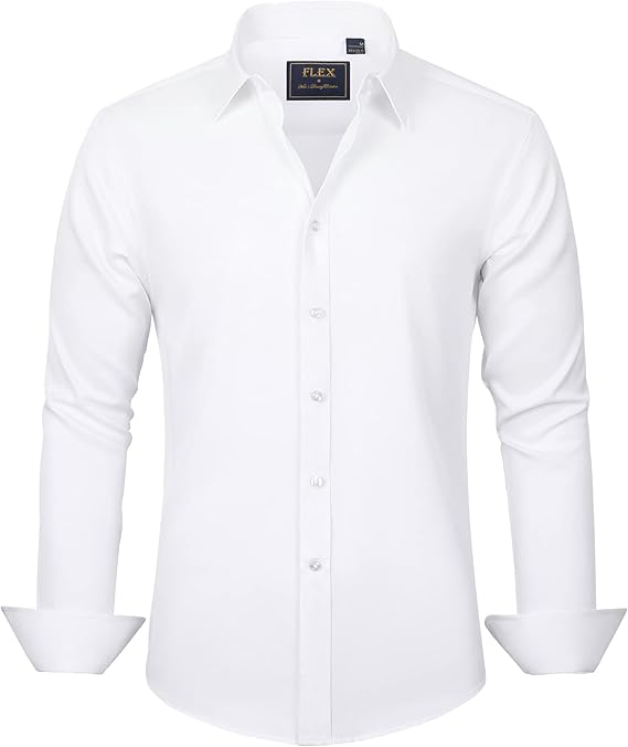 Photo 1 of 8-9 Y J.VER Boy's Long Sleeve Dress Shirts Solid Stretch Wrinkle-Free Shirt Kids Casual Button Down Shirts