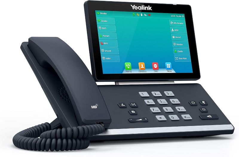 Photo 1 of Yealink T57W IP Phone, 16 VoIP Accounts. 7-Inch Adjustable Color Touch Screen. USB 2.0, 802.11ac Wi-Fi, Dual-Port Gigabit Ethernet, 802.3af PoE, Power Adapter Not Included (SIP-T57W)