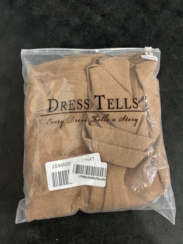 Photo 1 of (L) DRESSTELLS L Glitter Cocktail Dresses for Women, 3/4 Sleeve Sparkly Formal Party Vintage Tea Dress