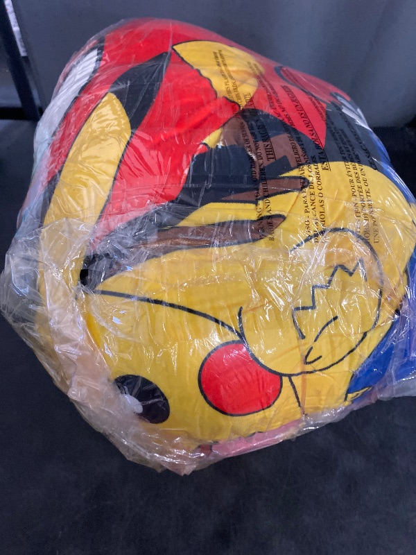 Photo 1 of NORTHWEST Kids Reversible Bed Pillow (w/Removeable Shell), Completele Bed Pillow with Cloud Like Filling & Removable Cover, 20 in x 30 in, Pikachu