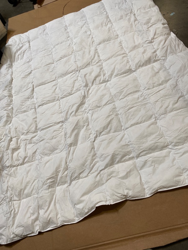 Photo 1 of (100"X85") Cosybay Feather and Down Fiber Comforter King Size, Ultra Fluffy Duvet Insert, All Season White Cotton Cover Luxury Hotel Bed Comforter with Corner Tabs, 100"x85"