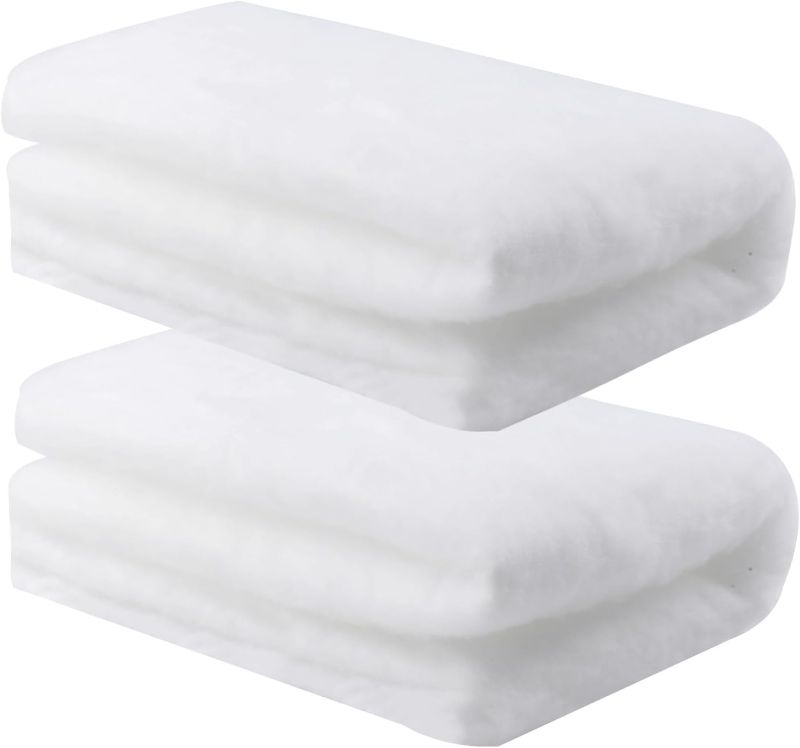 Photo 1 of 2.62 x 7.87 Ft Fake Snow Blanket, Thickened Fluffy Christmas Artificial Snow Cover Roll Winter Decor for Christmas Trees Village Craft Snowballs Photo Prop(2pack, Snow Blanket)