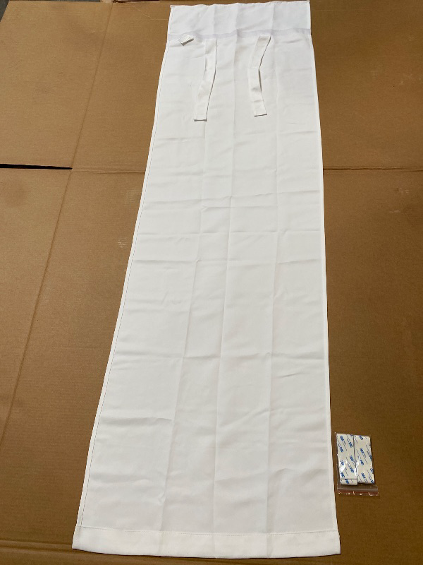 Photo 1 of 100% Linen Blackout Sidelight Curtains for Front Door, Side Door Window Curtains, Small Window,Thermal Insulated Covering, 1 Panel, W12 X L68 Inch, White