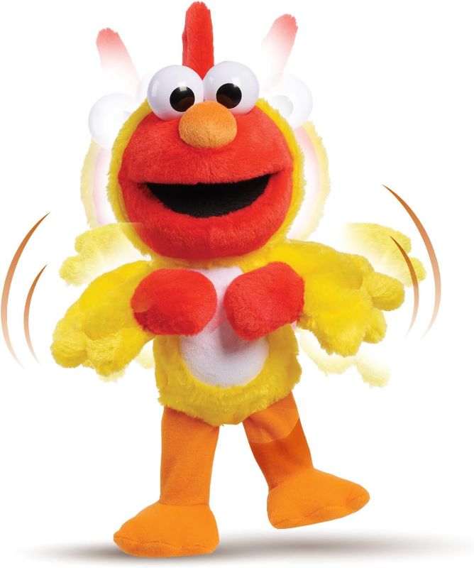 Photo 1 of Just Play Sesame Street Chicken Dance Elmo 13 Inch Feature Plush, Music and Dancing, Stuffed Animal, Kids Toys for Ages 2 Up