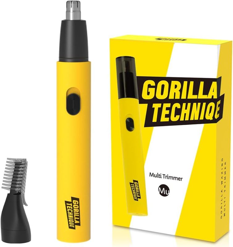 Photo 1 of Gorilla Technique Nose Ear Hair Trimmer for Men, Rechargeable 2-in-1 Trimmer for Nose Ear Eyebrow Hair Removal, No Pull No Snag Grooming with High-Speed 10,000rpm Motor, 2 Heads
