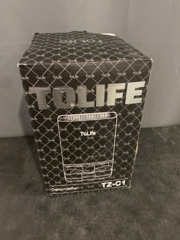 Photo 1 of ToLife Dehumidifiers for Home 30 OZ Water Tank with Auto-Off 500 sq.ft Portable Small Dehumidifier for Bathroom Bedroom RV Closet Room 7 Colors LED Light, Gray