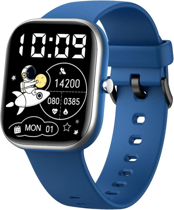 Photo 1 of Smart Watch for Kids Fitness Tracker No Phone/APP Needed,19 Sport Mode,1.5" DIY Dial,IP68 Waterproof,Sleep Monitor,Pedometers,Heart Rate,Great Birthday Gift for Boys Girls Teens 6-14 Year Olds (Blue)