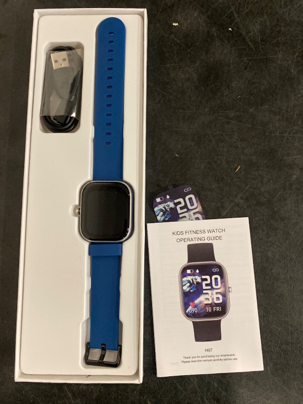 Photo 1 of Smart Watch for Kids Fitness Tracker No Phone/APP Needed,19 Sport Mode,1.5" DIY Dial,IP68 Waterproof,Sleep Monitor,Pedometers,Heart Rate,Great Birthday Gift for Boys Girls Teens 6-14 Year Olds (Blue)