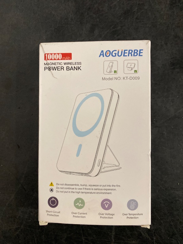 Photo 1 of AOGUERBE Magnetic Power Bank, 10000mAh Foldable Wireless Portable Charger with USB-C Cable LED Display, for Mag-Safe Battery Pack 22.5W PD Fast Charging for iPhone 16/15/14/13/12 Pro/Pro Max/Plus/Mini